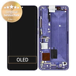 Xiaomi Mi Note 10 Lite - LCD Displej + Dotykové Sklo + Rám (Nebula Purple) - 5600020F4L00 Genuine Service Pack