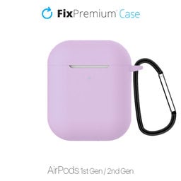 FixPremium - Silikónové Puzdro pre AirPods 1 a 2, lila