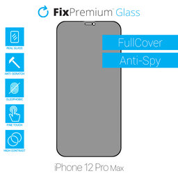 FixPremium Privacy Anti-Spy Glass - Tvrdené Sklo pre iPhone 12 Pro Max
