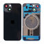 Apple iPhone 14 - Sklo Zadného Housingu + Sklíčko Kamery + Kovový Pliešok + Magsafe Magnet (Midnight)