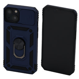 FixPremium - Puzdro CamShield pre iPhone 13 a 14, modrá