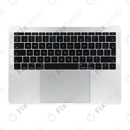 Apple MacBook Pro 13" A1708 (Late 2016 - Mid 2017) - Horný Rám Klávesnice + Klávesnica UK + Mikrofón + Trackpad + Reproduktory (Silver)
