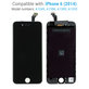 Displej pre iPhone 6, Black, Dotykové sklo s rámom, Refurbished