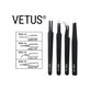 Vetus ESD-15 - Antistatická Kovová Pinzeta s Prehnutou Špičkou (120mm)