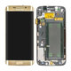 Samsung Galaxy S6 Edge G925F - LCD Displej + Dotykové Sklo + Rám (Gold Platinum) - GH97-17162C, GH97-17317C, GH97-17334C Genuine Service Pack