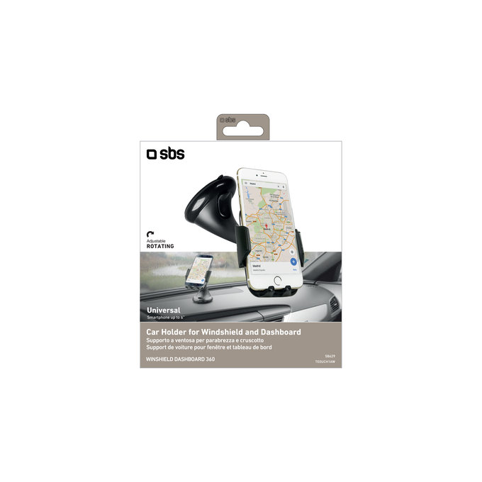 SBS - Držiak do Auta, Univerzálny FREEWAY s Prísavkou, black