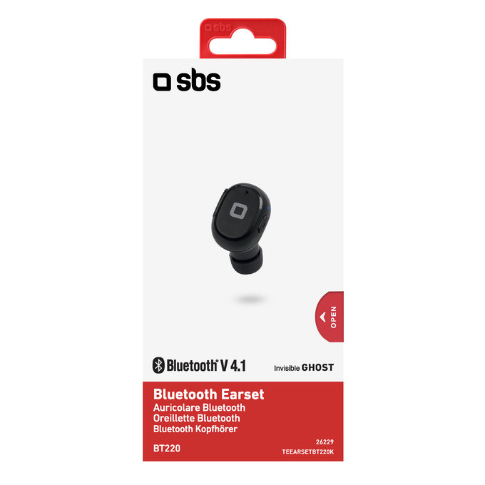 SBS - Bezdrôtové Slúchadlo BT220, čierna