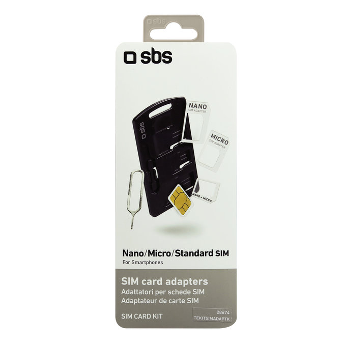 SBS - Sada SIM Adaptérov pre Mobilné Zariadenia, black