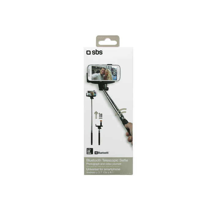 SBS - Bezdrôtová Selfie Tyč, čierna