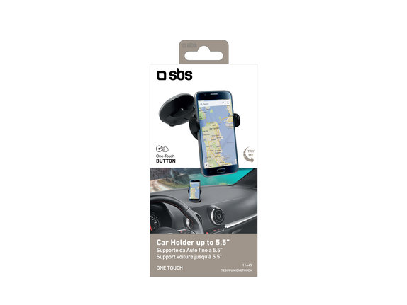 SBS - Univerzálny Držiak ONE TOUCH s Prísavkou, black