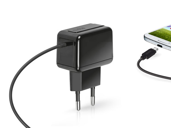 SBS - 5W Nabíjací Adaptér s Micro-USB, čierna