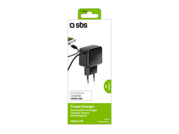 SBS - 5W Nabíjací Adaptér s Micro-USB, čierna
