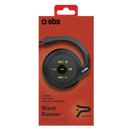 SBS - Športové Bluetooth sluchadlá Black Runner, black
