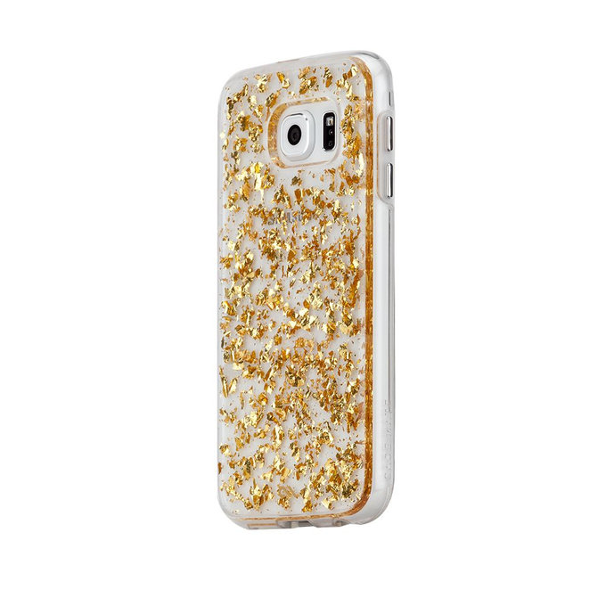 Case-Mate - Karat puzdro pre Samsung Galaxy S6, transparentná/zlatá