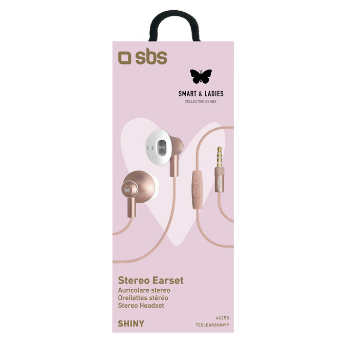 SBS - Slúchadlá Smart Ladies SHINY, rose