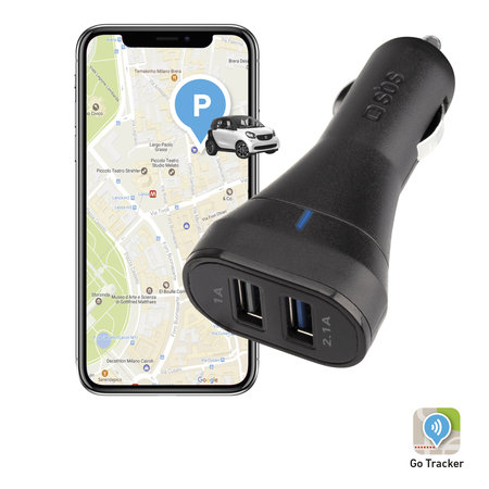 SBS - Autonabíjačka 2x USB, 3.1A, čierna