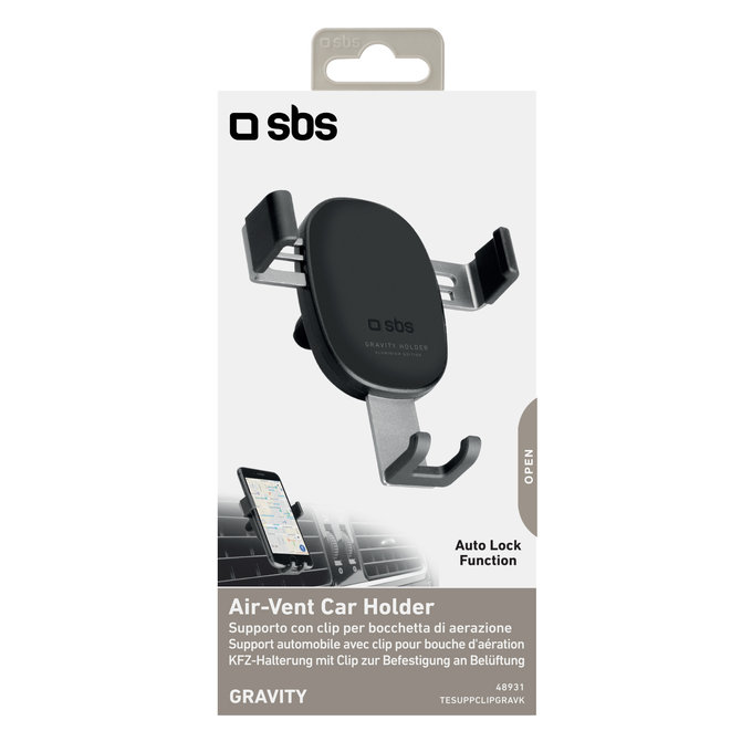 SBS - Držiak do Auta Gravity, Univerzálny do Ventilácie, black
