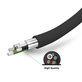 SBS - Autonabíjačka 2x USB + Kábel USB / USB-C, čierna