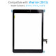 Dotykové sklo s tlačidlom domov pre iPad Air, Black