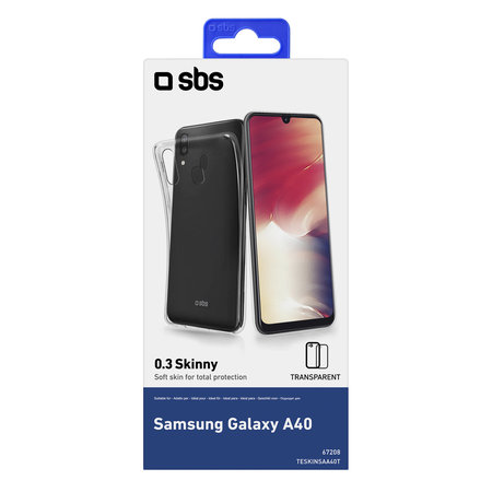SBS - Puzdro Skinny pre Samsung Galaxy A40, transparentná