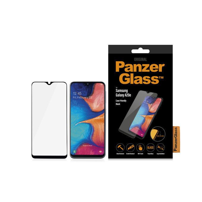 PanzerGlass - Tvrdené Sklo Case Friendly pre Samsung Galaxy A10e a A20e, čierna