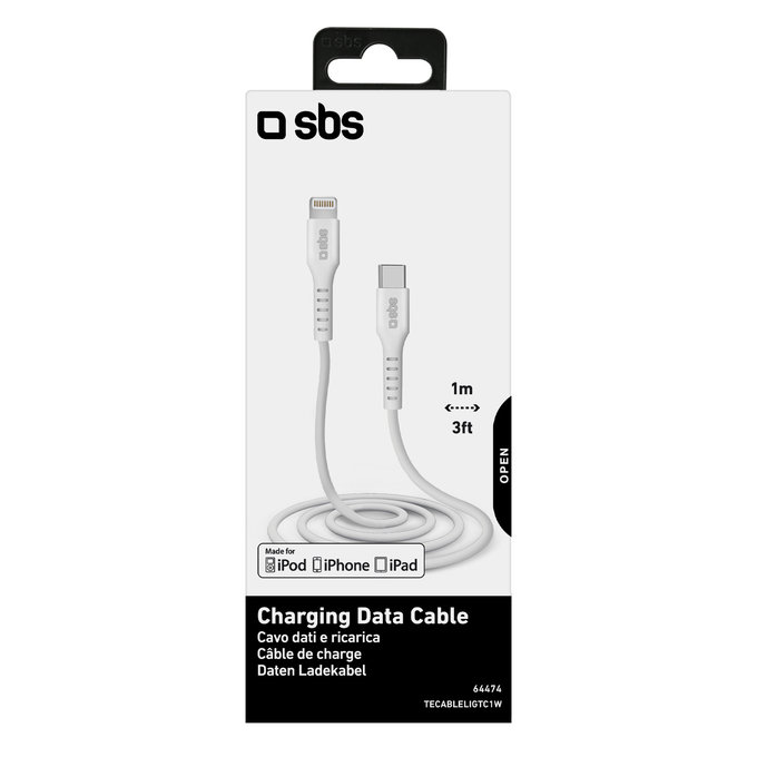 SBS - Lightning / USB-C Kábel (1m), čierna