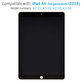 LCD Displej pre iPad Air (3rd Gen 2019), Black, Dotykové sklo bez rámu, Refurbished