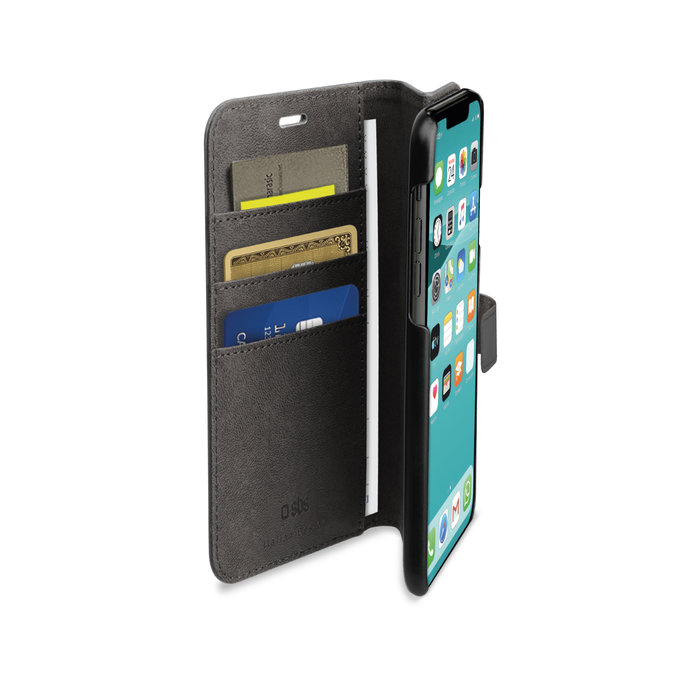 SBS - Puzdro Wallet Stand pre iPhone 11 Pro Max, čierna