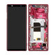 Sony Xperia 5 - LCD displej + Dotykové sklo + Rám (Red) - 1319-9456 Genuine Service Pack