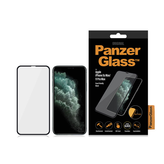 PanzerGlass - Tvrdené Sklo Case Friendly pre iPhone XS Max a 11 Pro Max, čierna