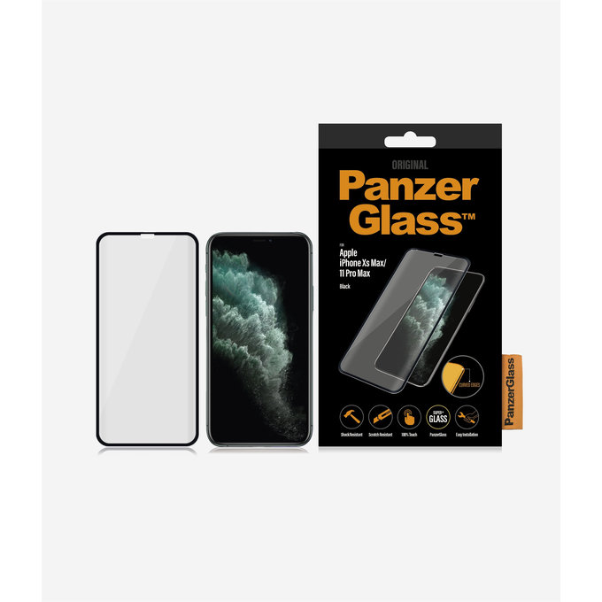 PanzerGlass - Tvrdené Sklo Standard Fit pre iPhone XS Max a 11 Pro Max, black