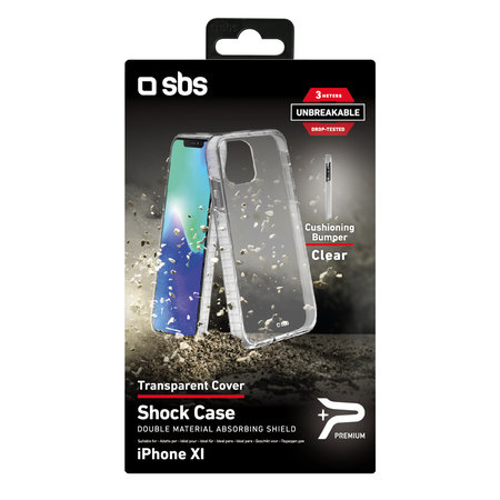 SBS - Puzdro Antishock pre iPhone 11 Pro, transparentná