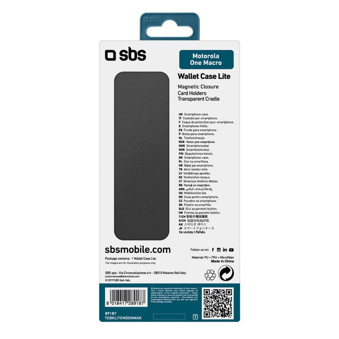SBS - Puzdro Book pre Motorola One Macro, čierna