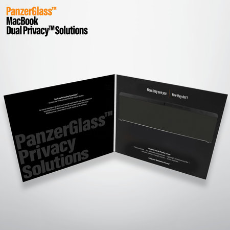 PanzerGlass - Tvrdené sklo Dual Privacy pre MacBook 12", čierna