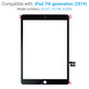 Dotykové sklo pre iPad (7th Gen 2019, 8th Gen 2020), Black