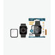 PanzerGlass - Tvrdené Sklo Full Silicone pre Apple Watch Series 4, 5, 6, SE (1st gen) a SE (2nd gen) 44mm, čierna