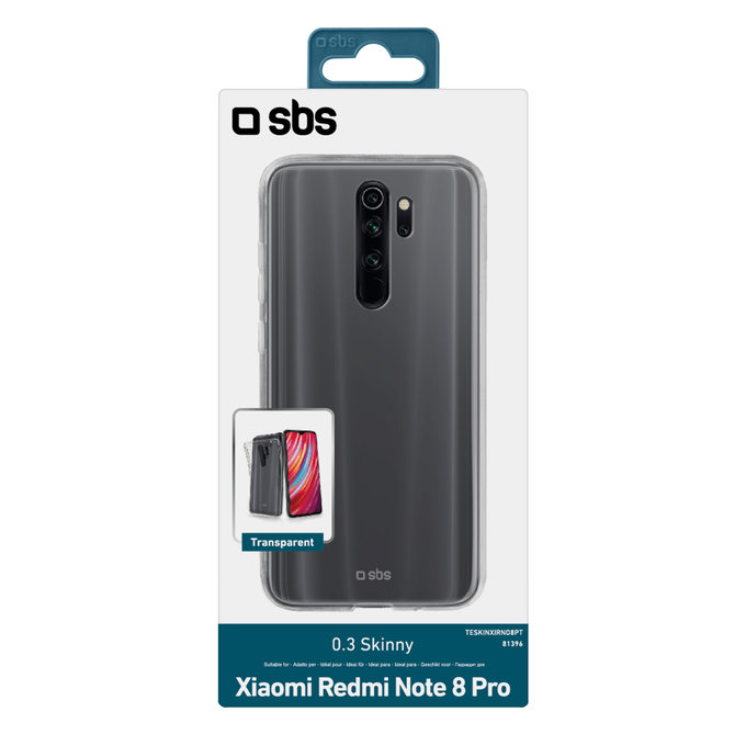 SBS - Puzdro Skinny pre Xiaomi Redmi Note 8 Pro, transparentná