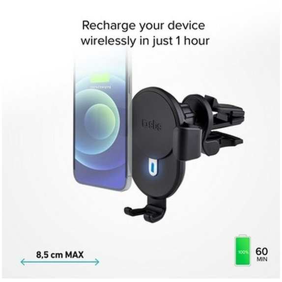 SBS - Držiak do Auta Gravity s Bezdrôtovým Nabíjaním, 10W, Qi, black