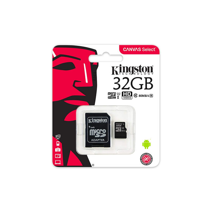 Kingston - MicroSDHC Pamäťová Karta Canvas Select Plus, 32 GB, SD Adaptér
