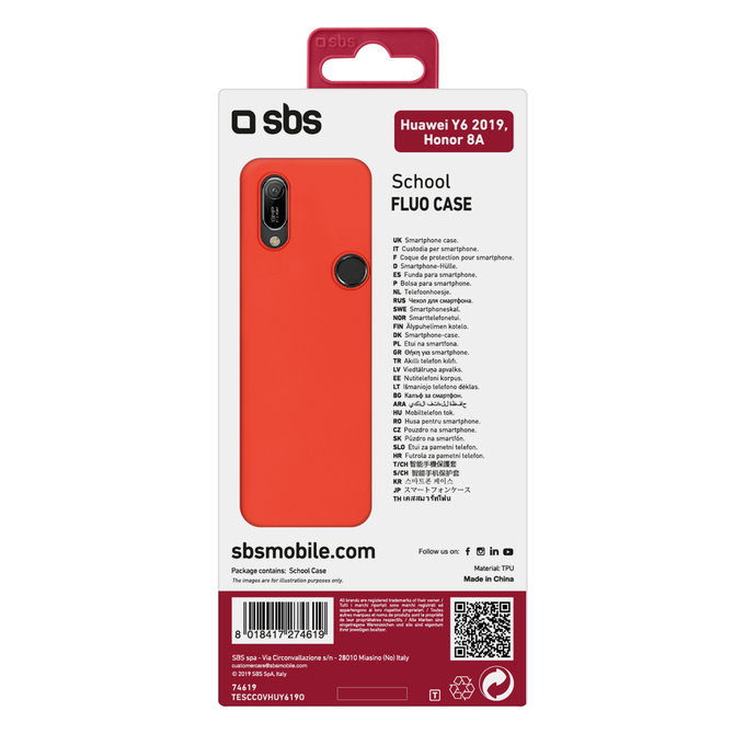SBS - Puzdro School pre Huawei Y6 2019/Honor 8A, oranžová