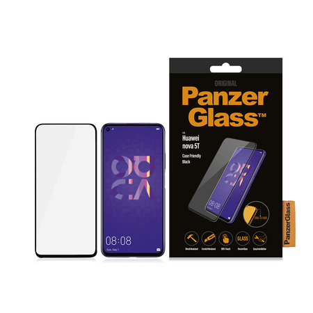 PanzerGlass - Tvrdené Sklo Case Friendly pre Huawei Nova 5T, black