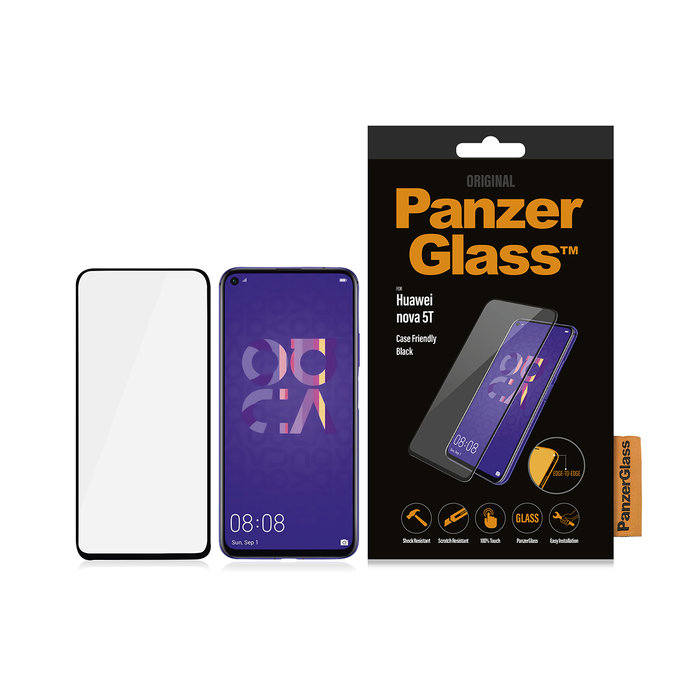 PanzerGlass - Tvrdené Sklo Case Friendly pre Huawei Nova 5T, black