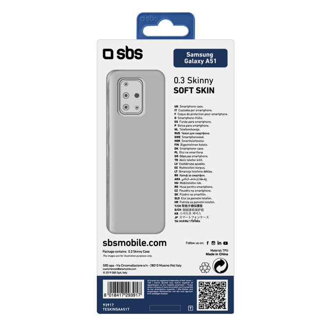 SBS - Puzdro Skinny pre Samsung Galaxy A51, transparentná