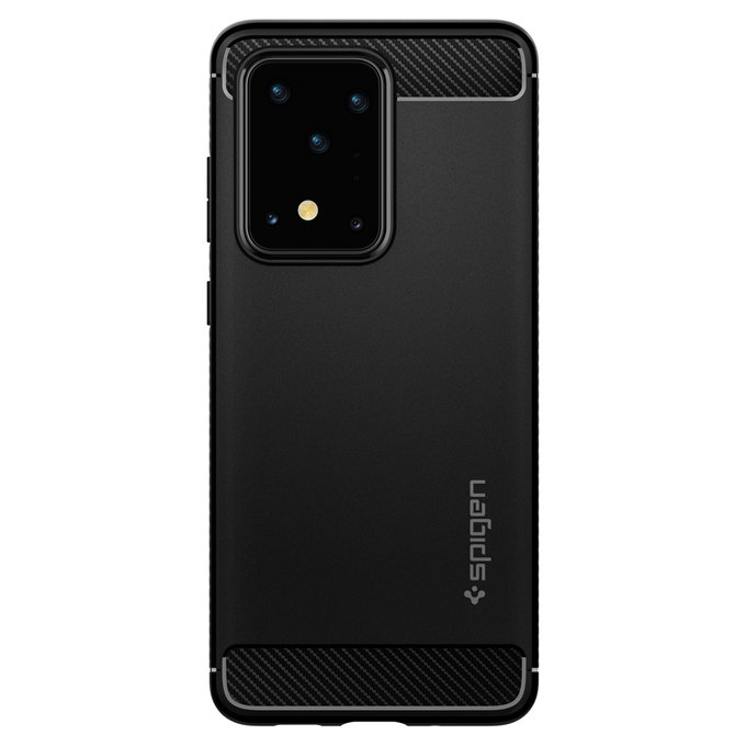 Spigen - Puzdro Rugged Armor pre Samsung Galaxy S20 Ultra, čierna