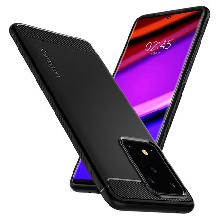 Spigen - Puzdro Rugged Armor pre Samsung Galaxy S20 Ultra, čierna