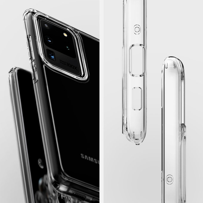 Spigen - Puzdro Ultra Hybrid pre Samsung Galaxy S20 Ultra, transparentná