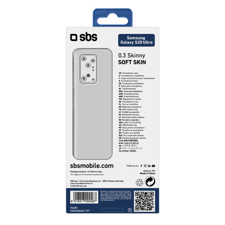 SBS - Puzdro Skinny pre Samsung Galaxy S20 Ultra, transparentná