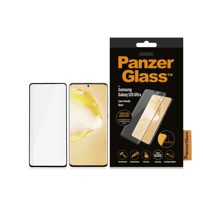 PanzerGlass - Tvrdené Sklo Case Friendly pre Samsung Galaxy S20 Ultra, black