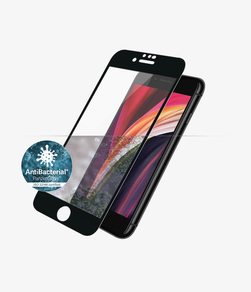 PanzerGlass - Tvrdené Sklo Case Friendly AB pre iPhone 6, 6s, 7, 8, SE 2020 a SE 2022, čierna