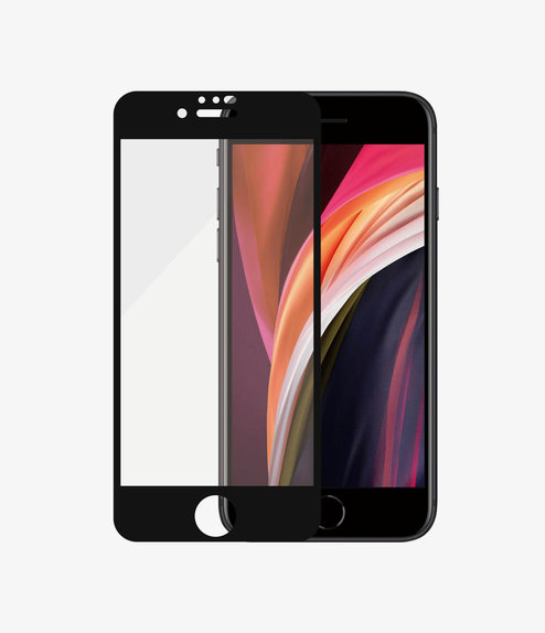PanzerGlass - Tvrdené Sklo Case Friendly AB pre iPhone 6, 6s, 7, 8, SE 2020 a SE 2022, čierna